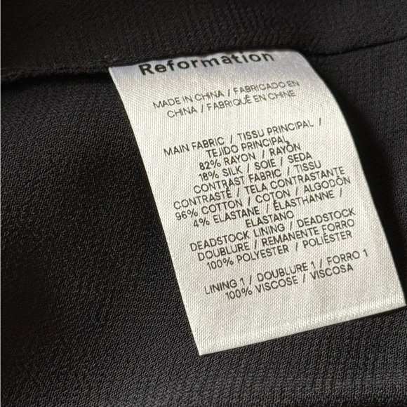 New Reformation St. Louis Strapless Dress Women Size 12 Black Velvet Party - Picture 12 of 16